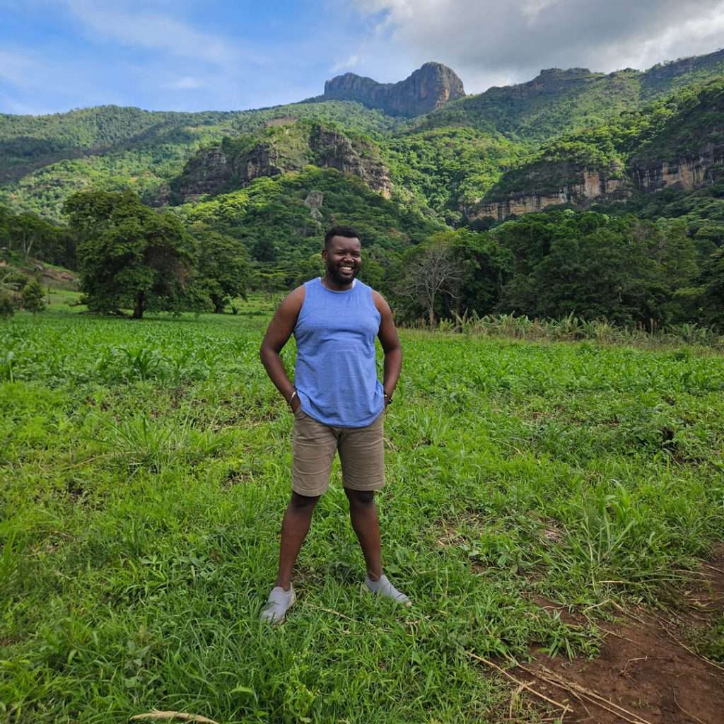 Senior Guide Masaba Fred of Elgon Safaris at Mount Kadam
