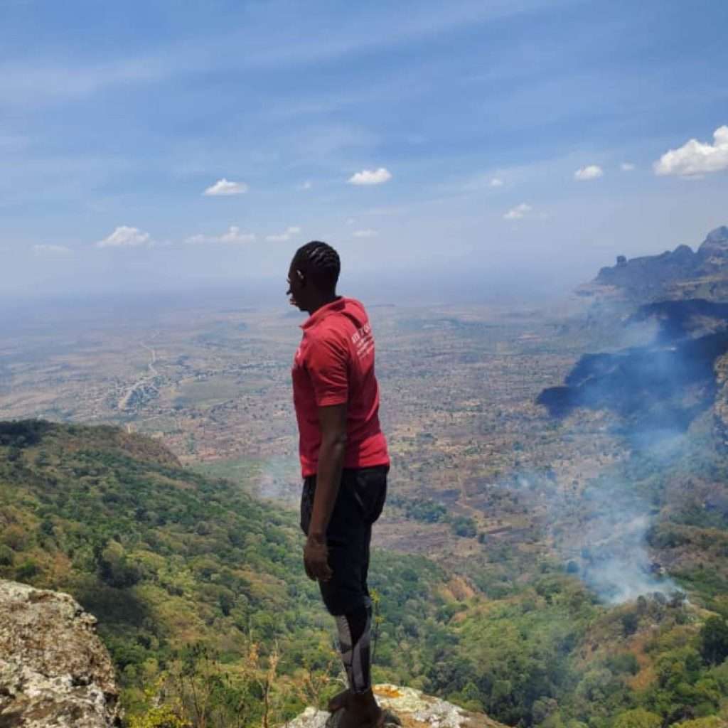 Great views over Pian Upe Wildlife Reserve from the peaks of Mount Kadam in Uganda