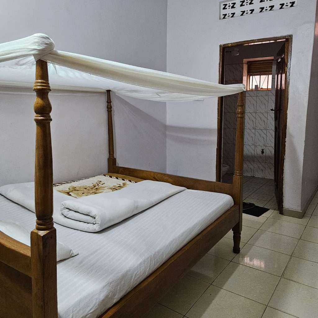A room at the Panaora Hotel in Nakapiripirit Uganda